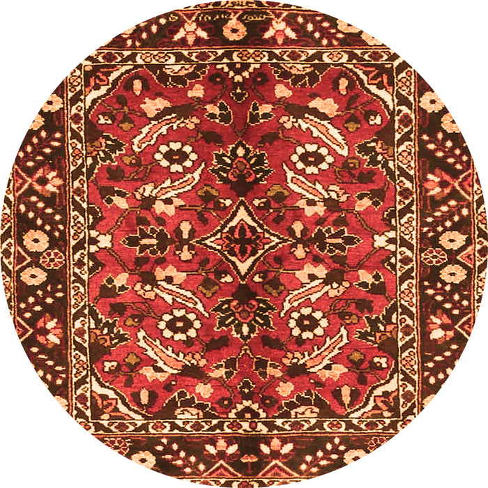 Square Persian Orange Traditional Rug, tr3935org