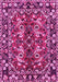 Machine Washable Persian Pink Traditional Rug, wshtr3935pnk