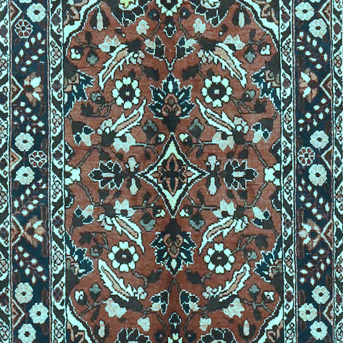 Machine Washable Persian Light Blue Traditional Rug, wshtr3935lblu