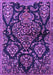 Machine Washable Persian Purple Traditional Area Rugs, wshtr3936pur