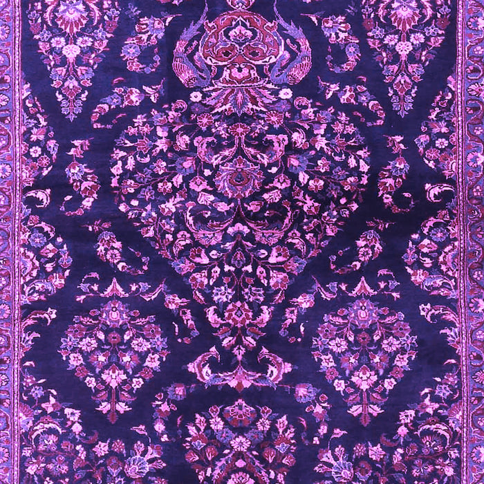 Machine Washable Persian Purple Traditional Area Rugs, wshtr3936pur