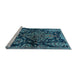 Sideview of Machine Washable Persian Light Blue Traditional Rug, wshtr3936lblu