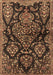 Machine Washable Persian Brown Traditional Rug, wshtr3936brn