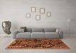 Machine Washable Persian Orange Traditional Area Rugs in a Living Room, wshtr3936org