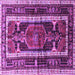 Square Medallion Purple Traditional Rug, tr3937pur