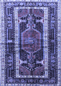 Medallion Blue Traditional Rug, tr3937blu