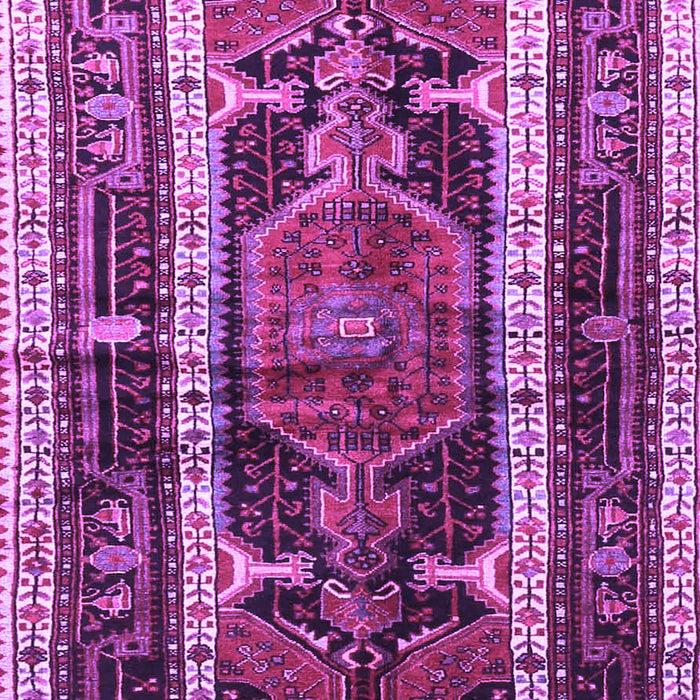 Machine Washable Medallion Purple Traditional Area Rugs, wshtr3937pur