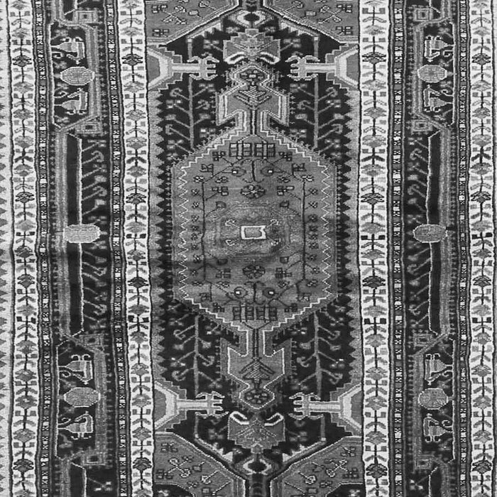 Serging Thickness of Machine Washable Medallion Gray Traditional Rug, wshtr3937gry