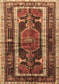 Medallion Brown Traditional Rug, tr3937brn