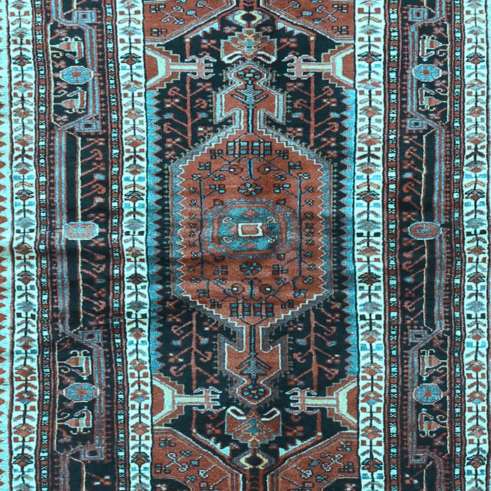 Medallion Light Blue Traditional Rug, tr3937lblu