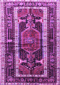 Medallion Purple Traditional Rug, tr3937pur