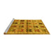 Sideview of Machine Washable Persian Yellow Traditional Rug, wshtr3938yw