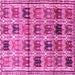 Square Persian Pink Traditional Rug, tr3938pnk