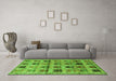 Machine Washable Persian Green Traditional Area Rugs in a Living Room,, wshtr3938grn