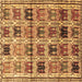 Square Machine Washable Persian Brown Traditional Rug, wshtr3938brn