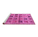 Sideview of Machine Washable Persian Pink Traditional Rug, wshtr3938pnk