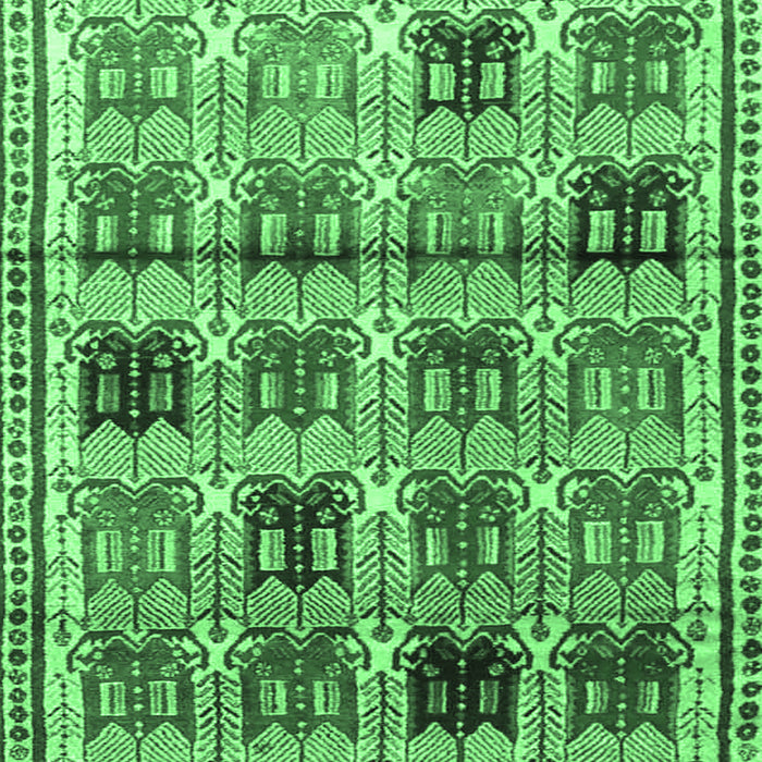 Machine Washable Persian Emerald Green Traditional Area Rugs, wshtr3938emgrn