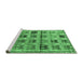 Sideview of Machine Washable Persian Emerald Green Traditional Area Rugs, wshtr3938emgrn