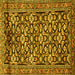 Square Persian Yellow Traditional Rug, tr3939yw