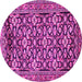 Round Persian Pink Traditional Rug, tr3939pnk