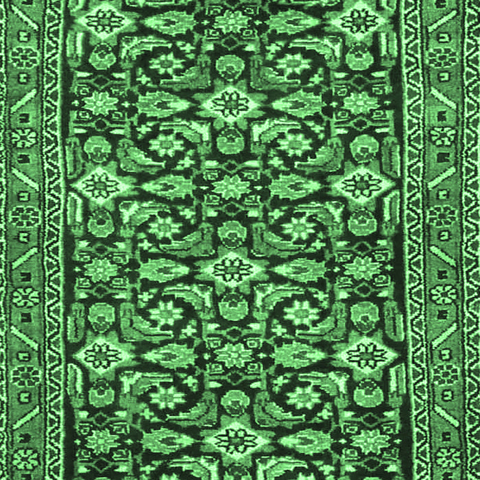 Machine Washable Persian Emerald Green Traditional Area Rugs, wshtr3939emgrn