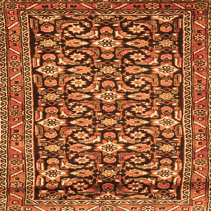 Serging Thickness of Persian Orange Traditional Rug, tr3939org