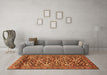 Machine Washable Persian Orange Traditional Area Rugs in a Living Room, wshtr3939org