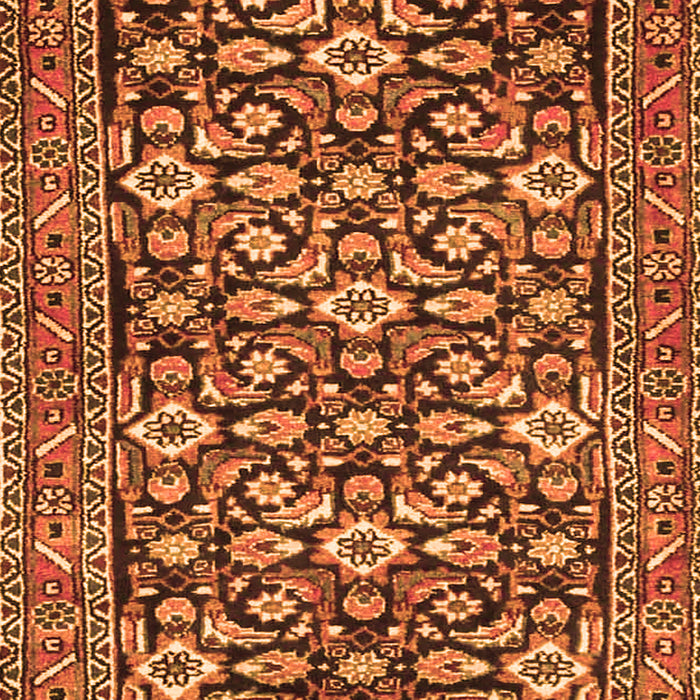 Serging Thickness of Machine Washable Persian Orange Traditional Area Rugs, wshtr3939org