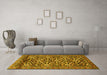 Machine Washable Persian Yellow Traditional Rug in a Living Room, wshtr3939yw