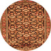 Machine Washable Persian Orange Traditional Area Rugs, wshtr3939org