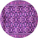 Round Persian Purple Traditional Rug, tr3939pur