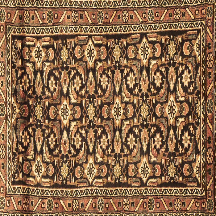 Square Machine Washable Persian Brown Traditional Rug, wshtr3939brn