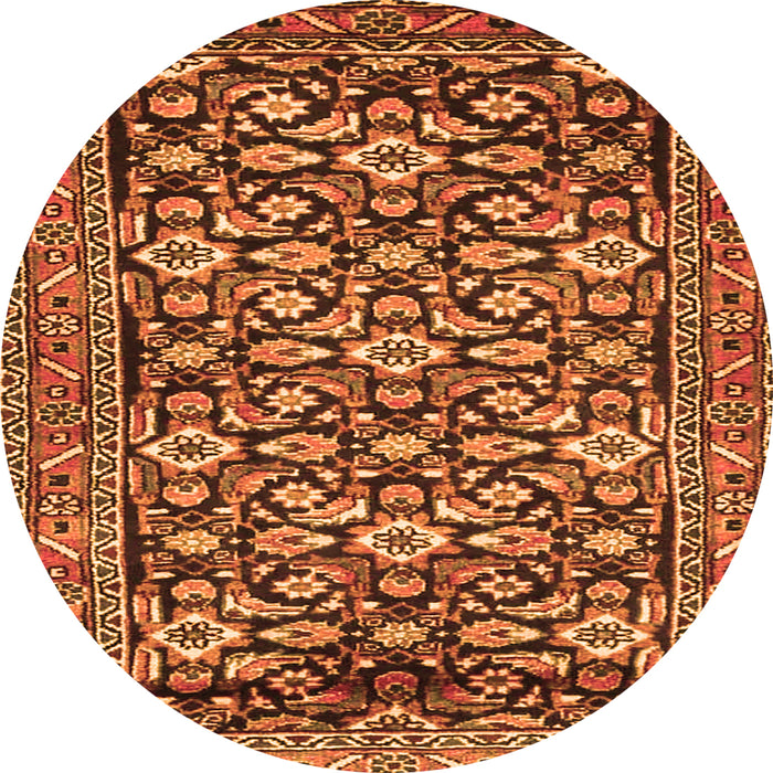 Square Persian Orange Traditional Rug, tr3939org