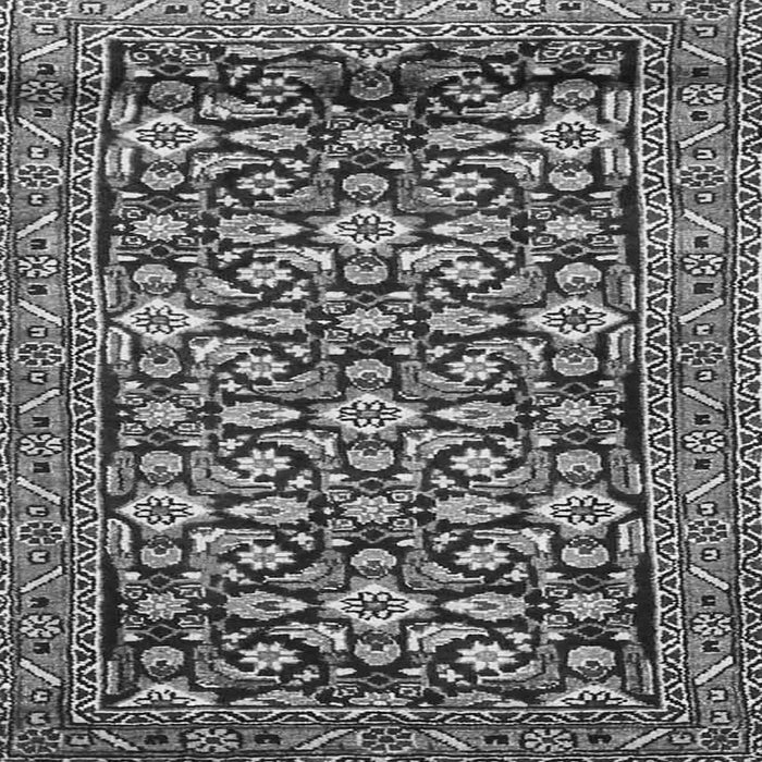 Round Machine Washable Persian Gray Traditional Rug, wshtr3939gry