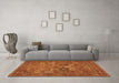 Machine Washable Persian Orange Traditional Area Rugs in a Living Room, wshtr393org