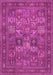 Machine Washable Persian Pink Traditional Rug, wshtr393pnk