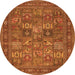 Machine Washable Persian Orange Traditional Area Rugs, wshtr393org