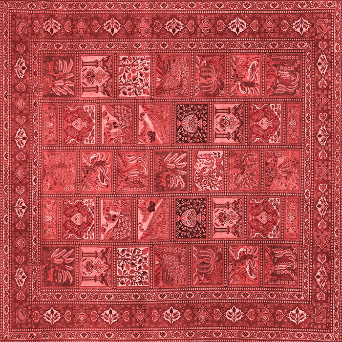 Machine Washable Persian Red Traditional Rug, wshtr393red