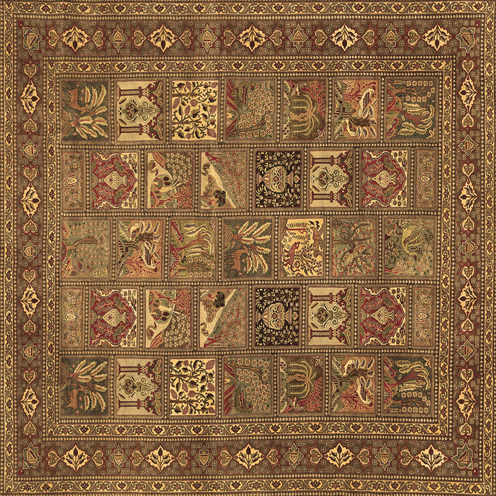 Square Persian Brown Traditional Rug, tr393brn