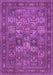 Machine Washable Persian Purple Traditional Area Rugs, wshtr393pur