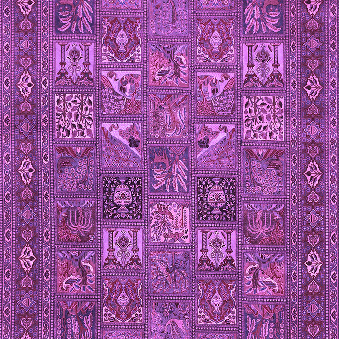 Machine Washable Persian Purple Traditional Area Rugs, wshtr393pur