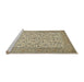 Sideview of Machine Washable Traditional Brown Rug, wshtr394