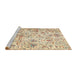 Sideview of Machine Washable Traditional Khaki Gold Rug, wshtr3940