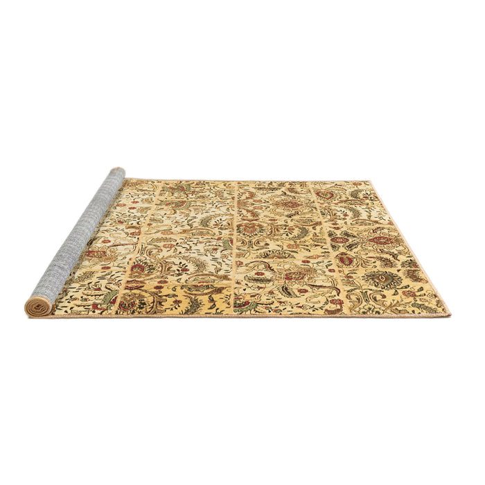 Sideview of Machine Washable Persian Brown Traditional Rug, wshtr3940brn