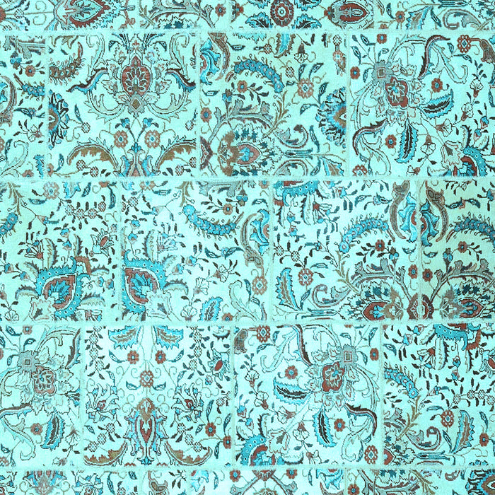 Machine Washable Persian Light Blue Traditional Rug, wshtr3940lblu