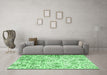 Machine Washable Persian Emerald Green Traditional Area Rugs in a Living Room,, wshtr3940emgrn