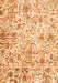 Serging Thickness of Machine Washable Persian Orange Traditional Area Rugs, wshtr3940org