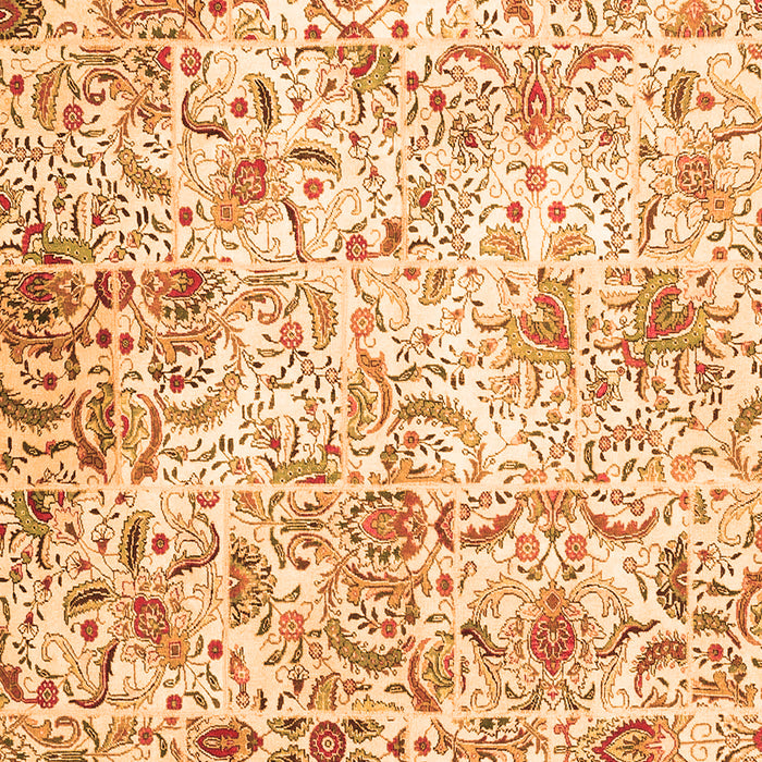 Serging Thickness of Machine Washable Persian Orange Traditional Area Rugs, wshtr3940org
