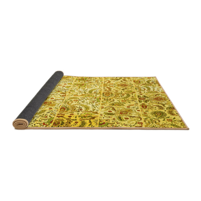 Sideview of Persian Yellow Traditional Rug, tr3940yw