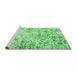 Sideview of Machine Washable Persian Emerald Green Traditional Area Rugs, wshtr3940emgrn